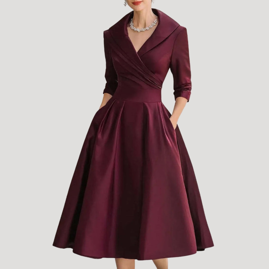 Women’s long sleeve midi formal party dress