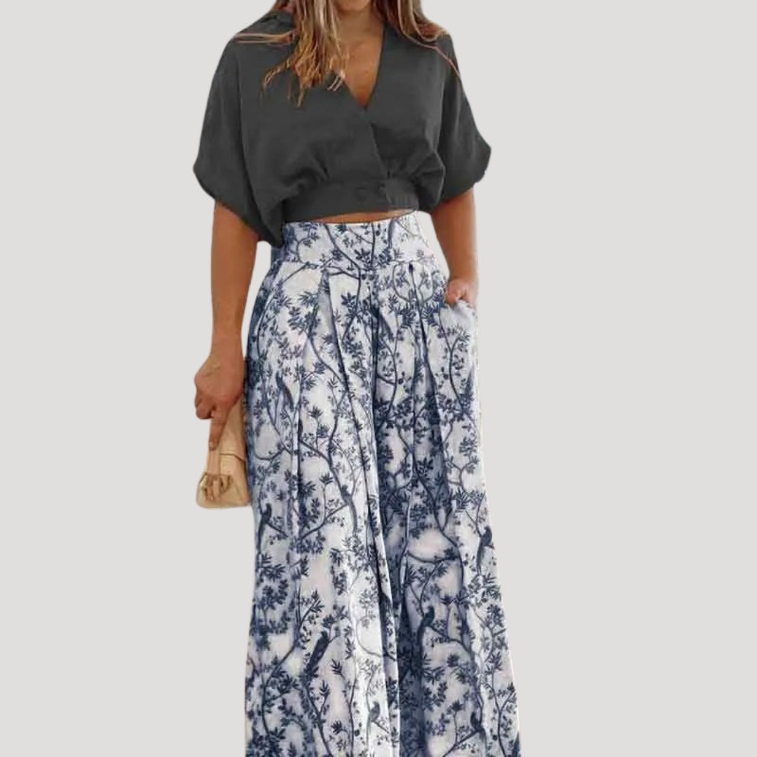 Women’s wide leg co ord set – summer holiday outfit