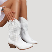 Women’s knee high western cowboy heeled boots