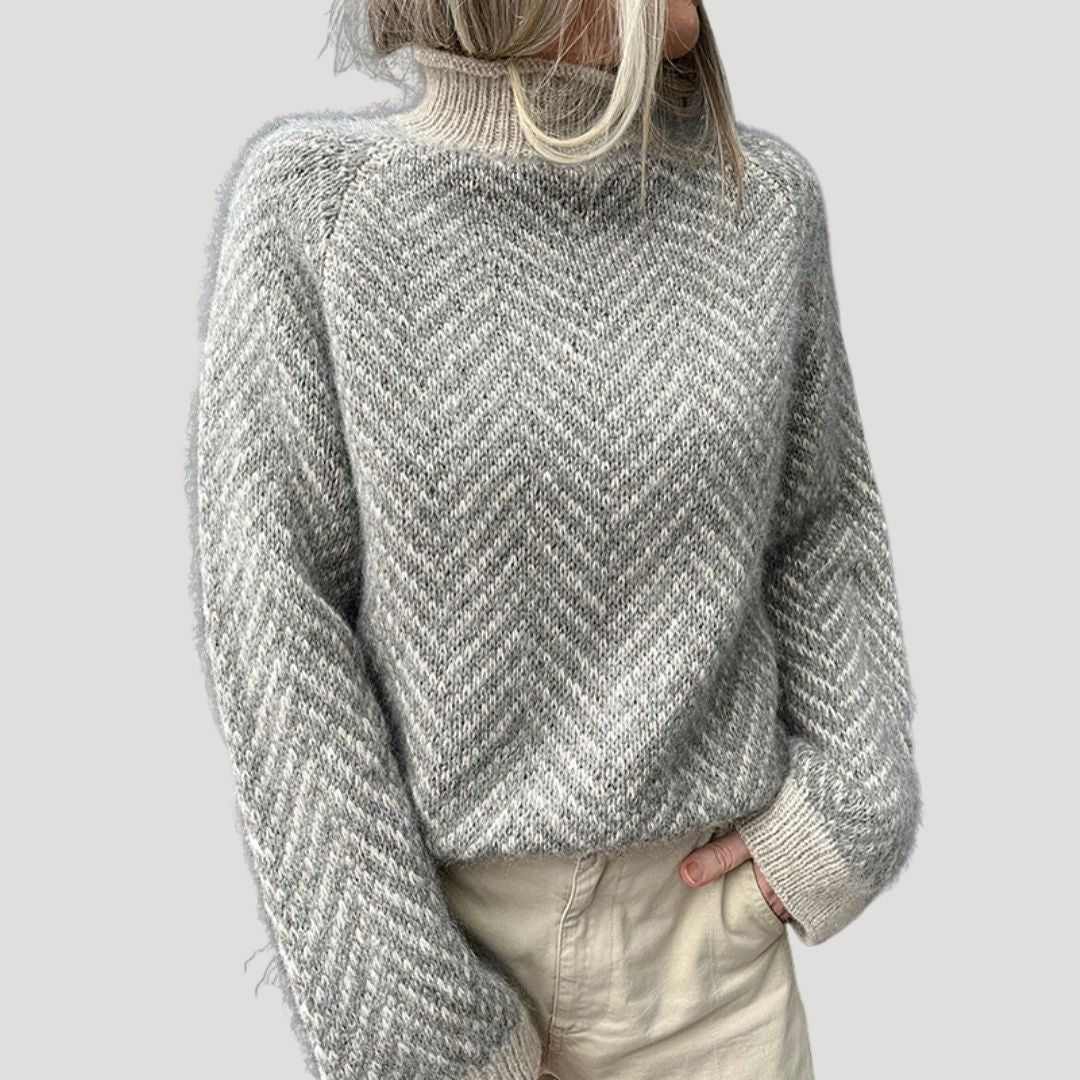 Women’s chunky knit high neck winter jumper