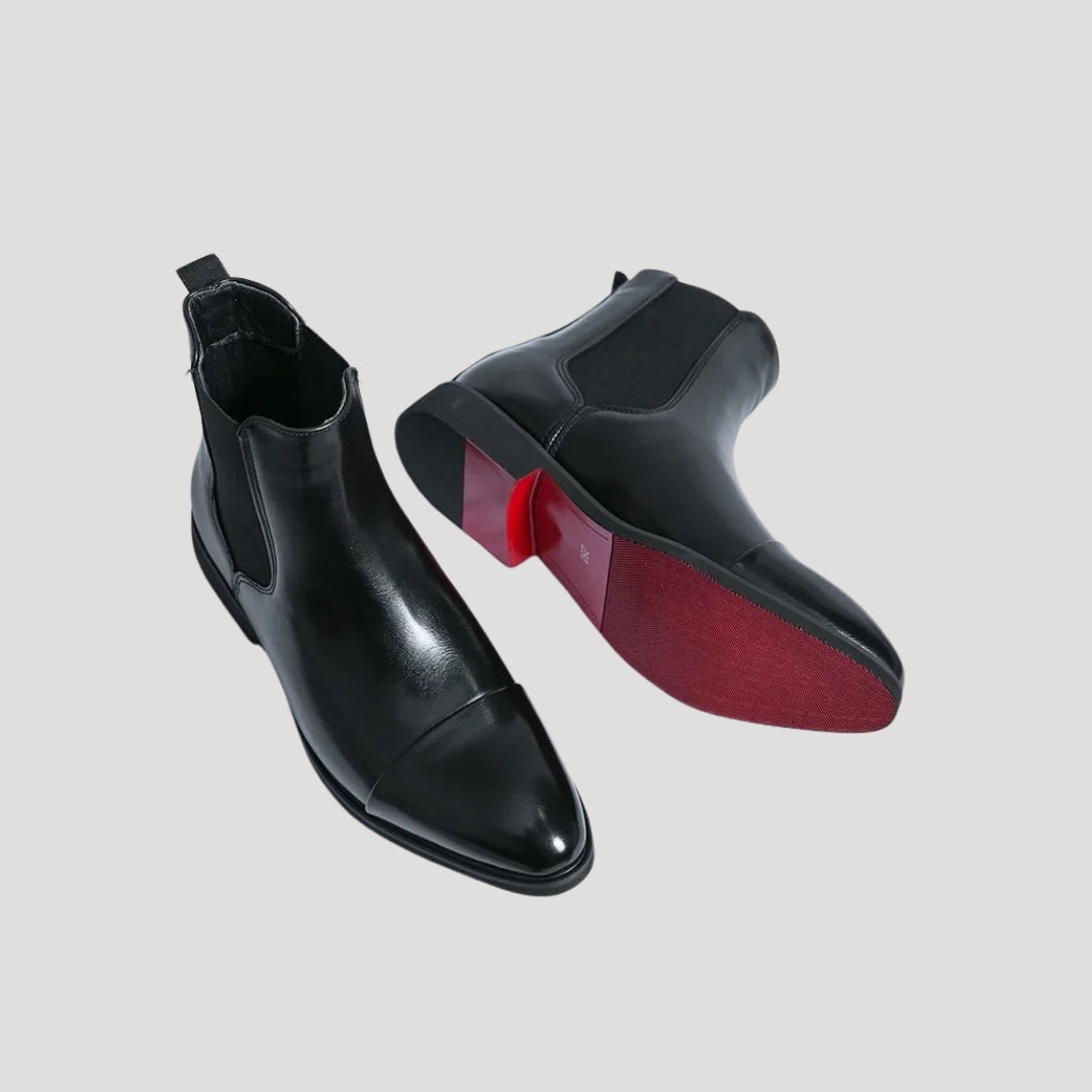 Men’s leather chelsea boots chunky heel style