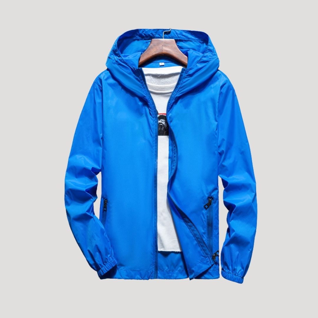 Men’s lightweight waterproof hooded outdoor jacket