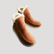 Women’s waterproof fur lined suede winter ankle boots