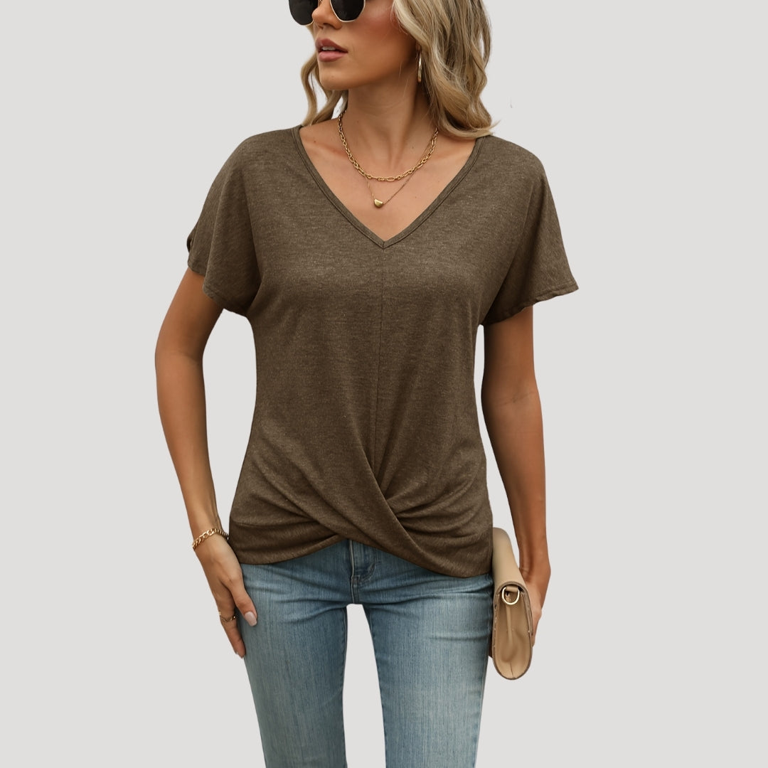 Women’s cotton v neck t shirt – casual