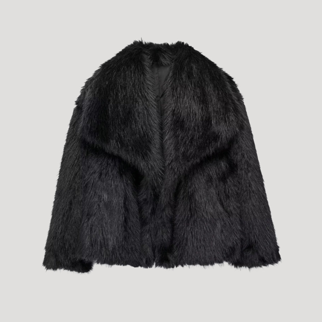 Women's luxury faux fur coat