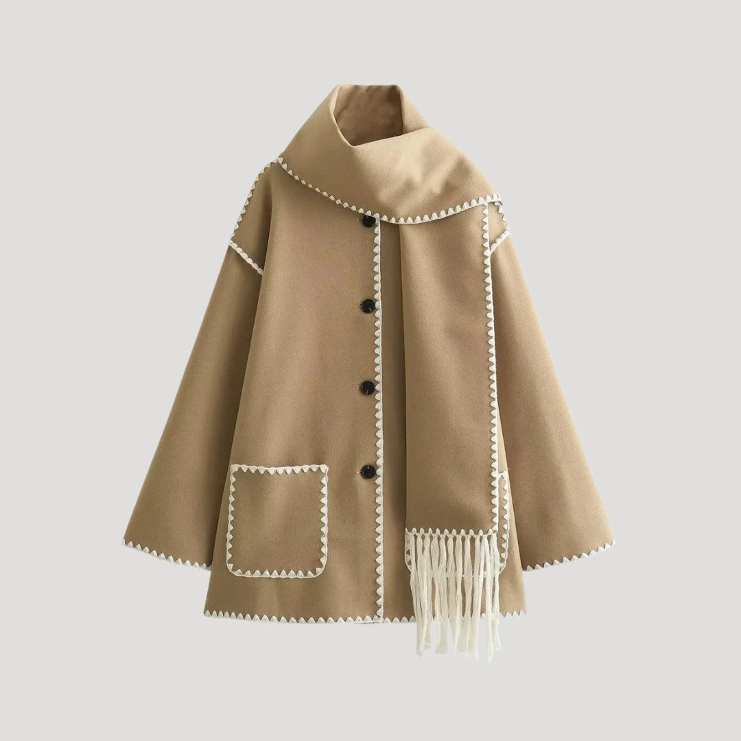 Women fringe wool winter coat