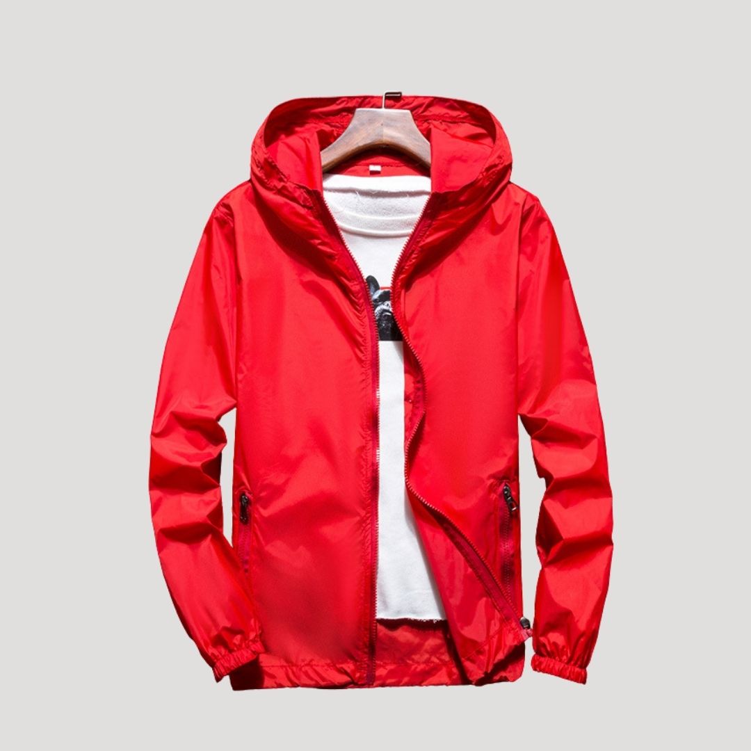 Men’s lightweight waterproof hooded outdoor jacket
