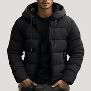 Men lightweight hooded puffer jacket