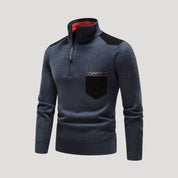 Men’s quarter zip jumper knitted half zip pullover