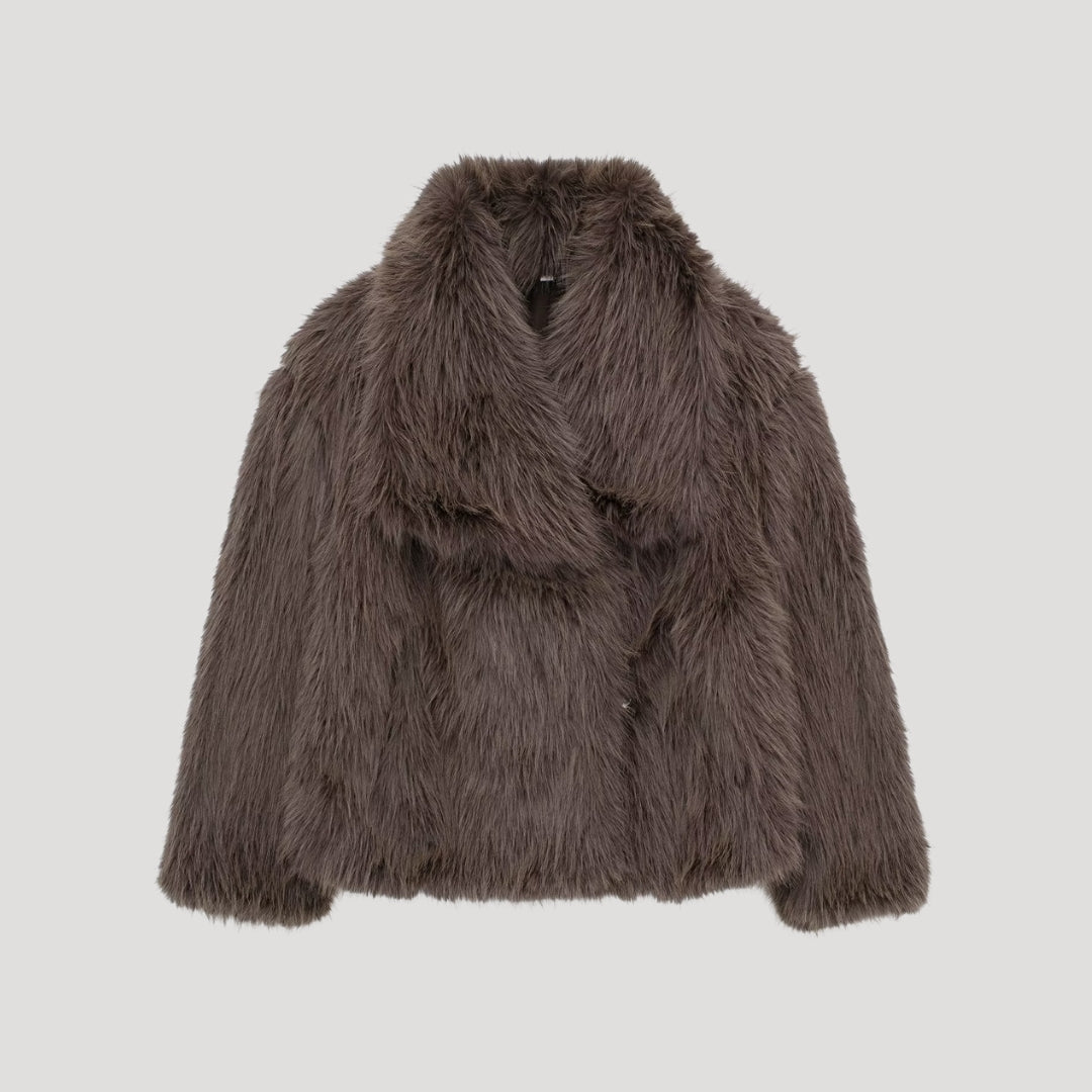 Women's luxury faux fur coat