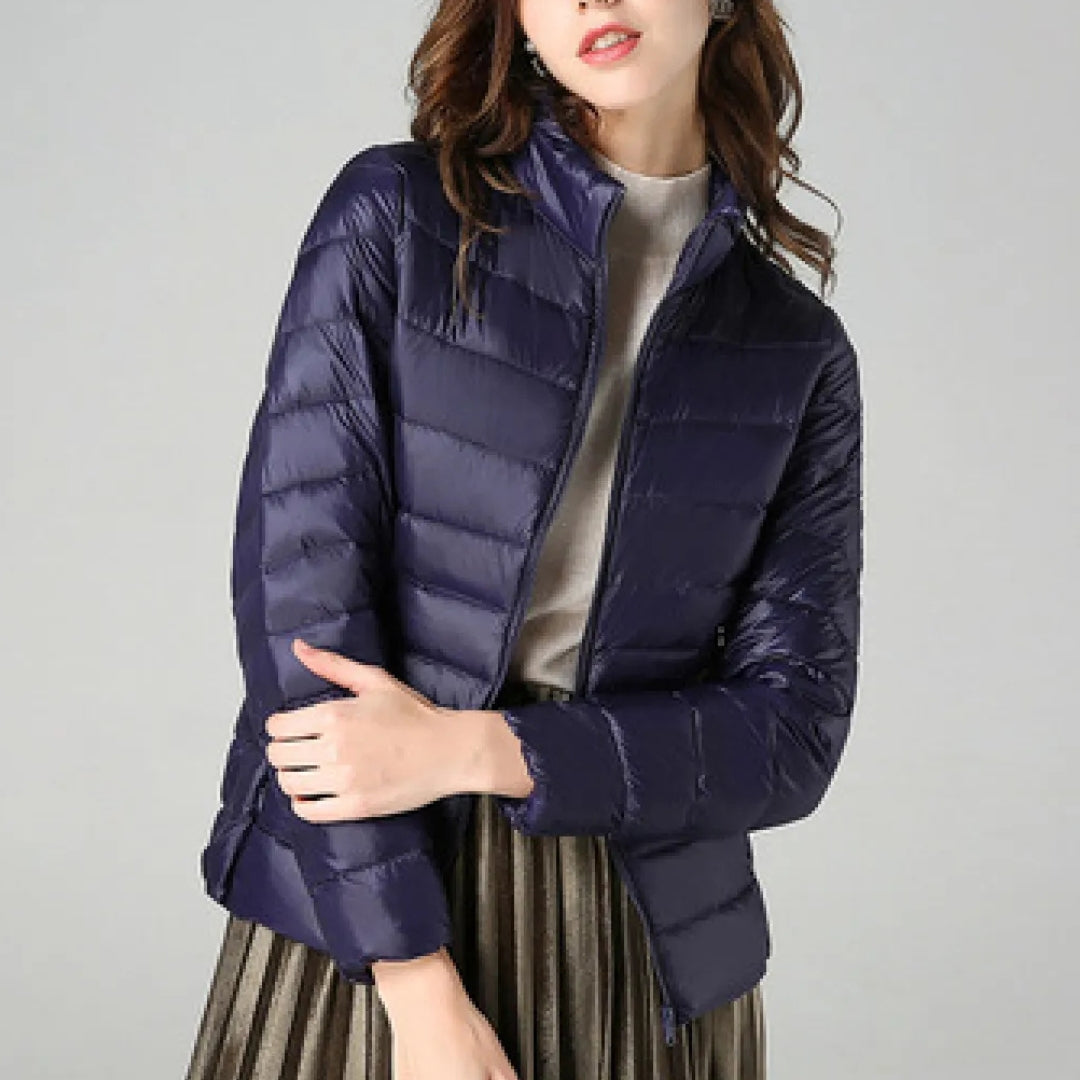Women’s lightweight quilted zip padded puffer jacket