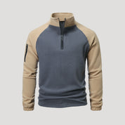 Fleece-lined half-zip jumper