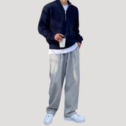 Men’s quarter zip knitted winter jumper