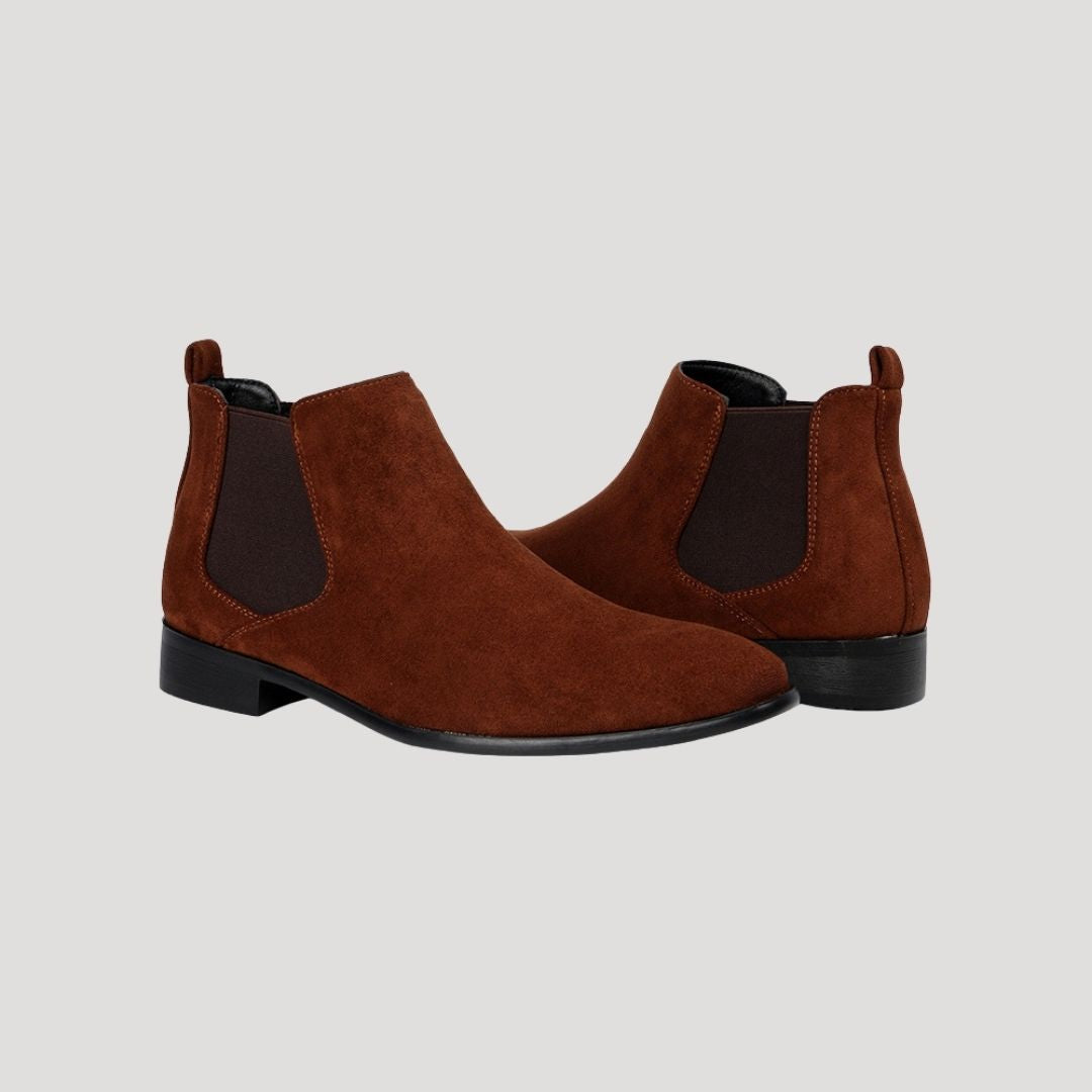 Men’s suede chelsea dealer winter dress boots