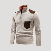 Men’s quarter zip jumper knitted half zip pullover