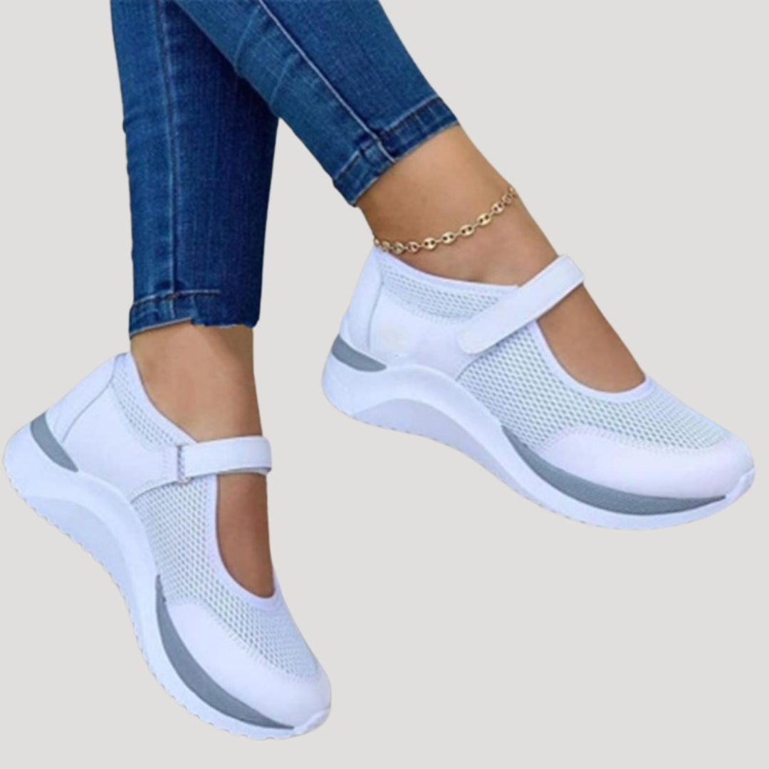 Women’s mesh strap slip on walking trainers