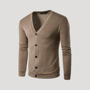 Men’s lightweight v neck button knit cardigan