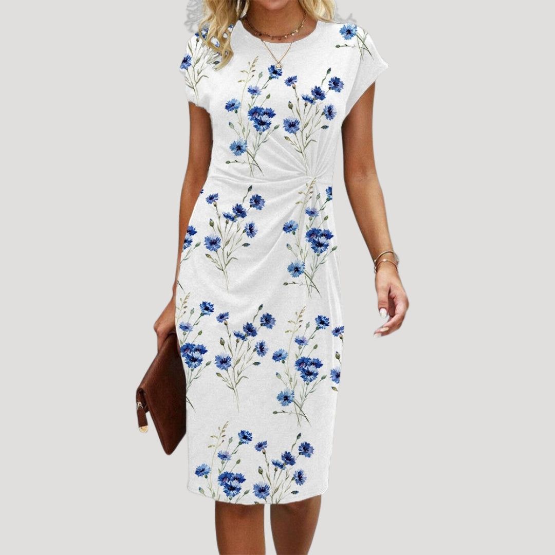 Women’s floral midi dress short sleeve day