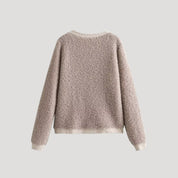 Women soft boucle cardigan