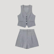 Women’s waistcoat co ord shorts two piece set