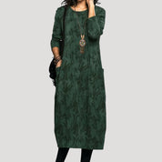 Women’s long sleeve printed midi dress