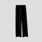 Women wide-leg knit trousers