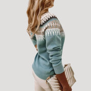 Women fair isle patterned sweater