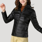 Women’s lightweight quilted zip padded puffer jacket