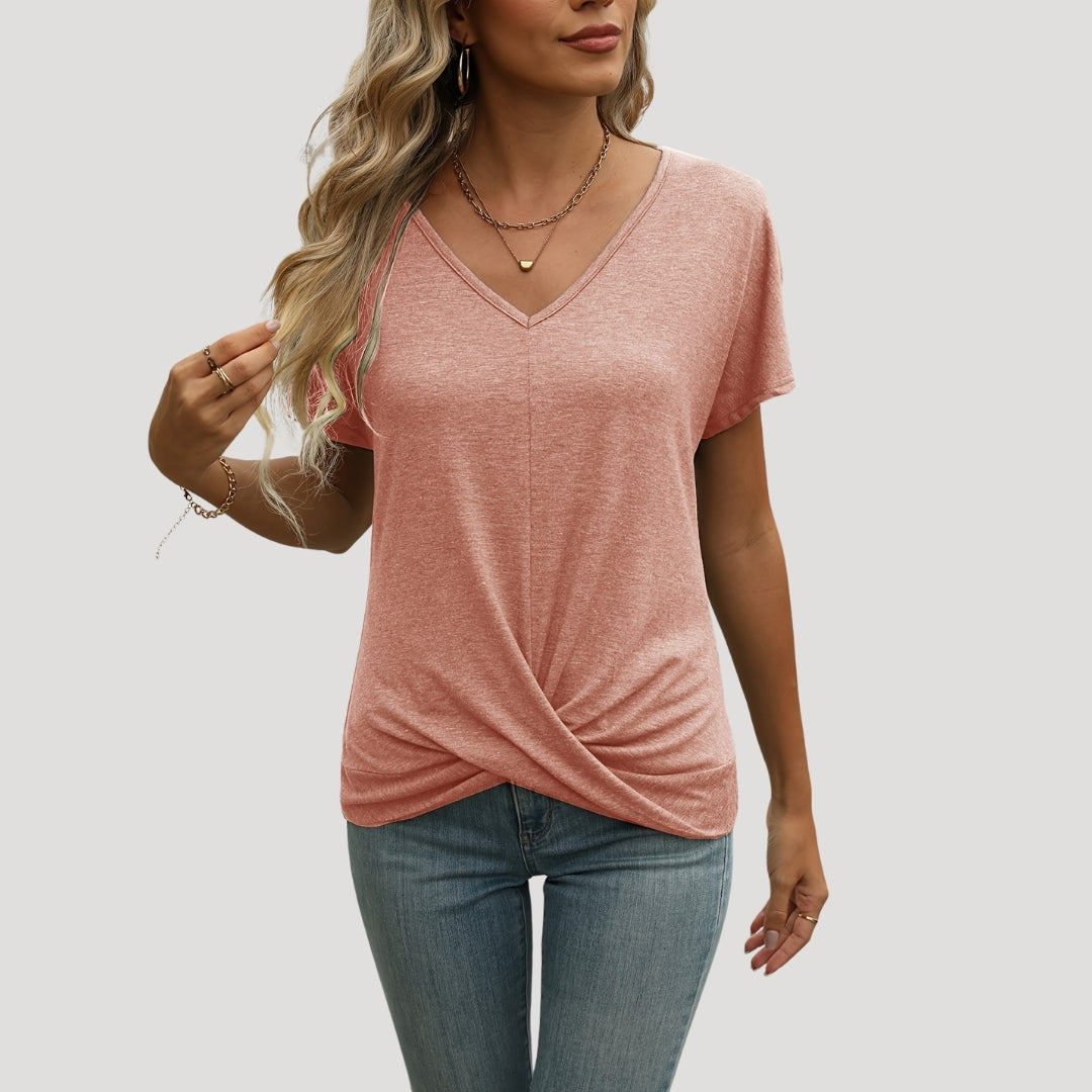 Women’s cotton v neck t shirt – casual