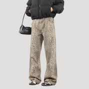 Leopard print relaxed pants