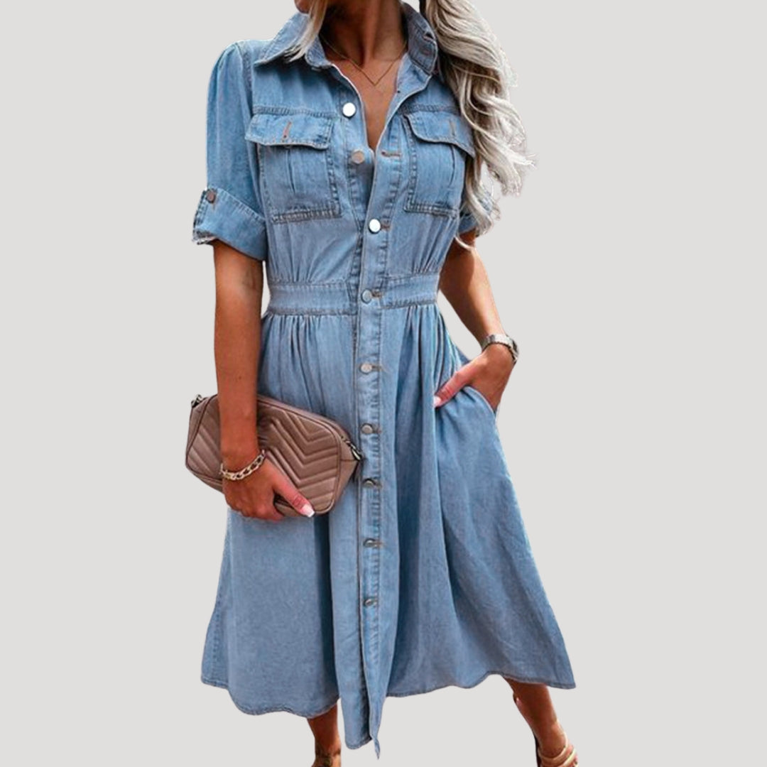 Women’s denim midi shirt dress