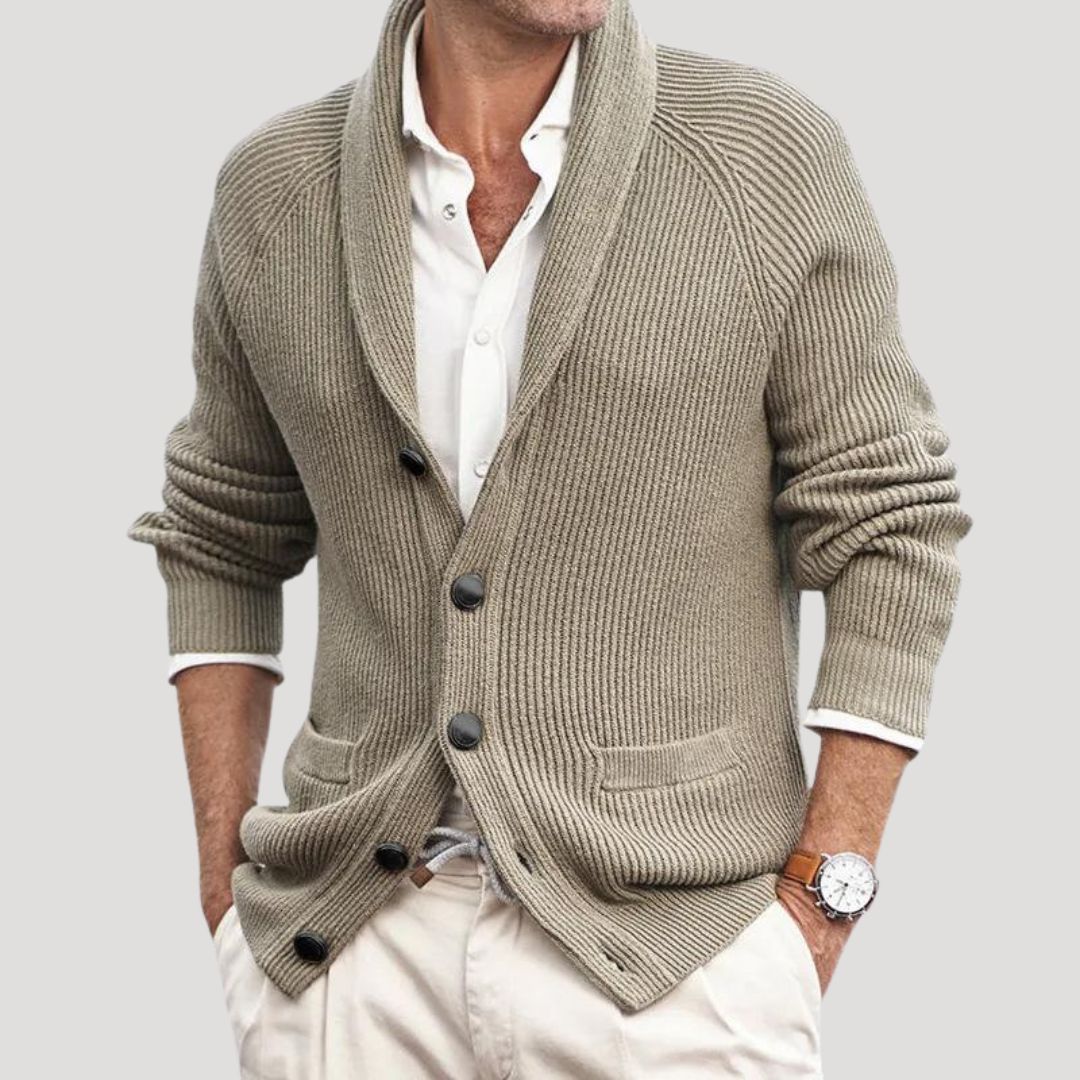 Men's spring vintage knitted cardigan