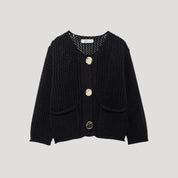 Women knitted button cardigan