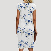 Women’s floral midi dress short sleeve day