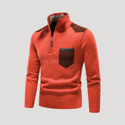 Men’s quarter zip jumper knitted half zip pullover