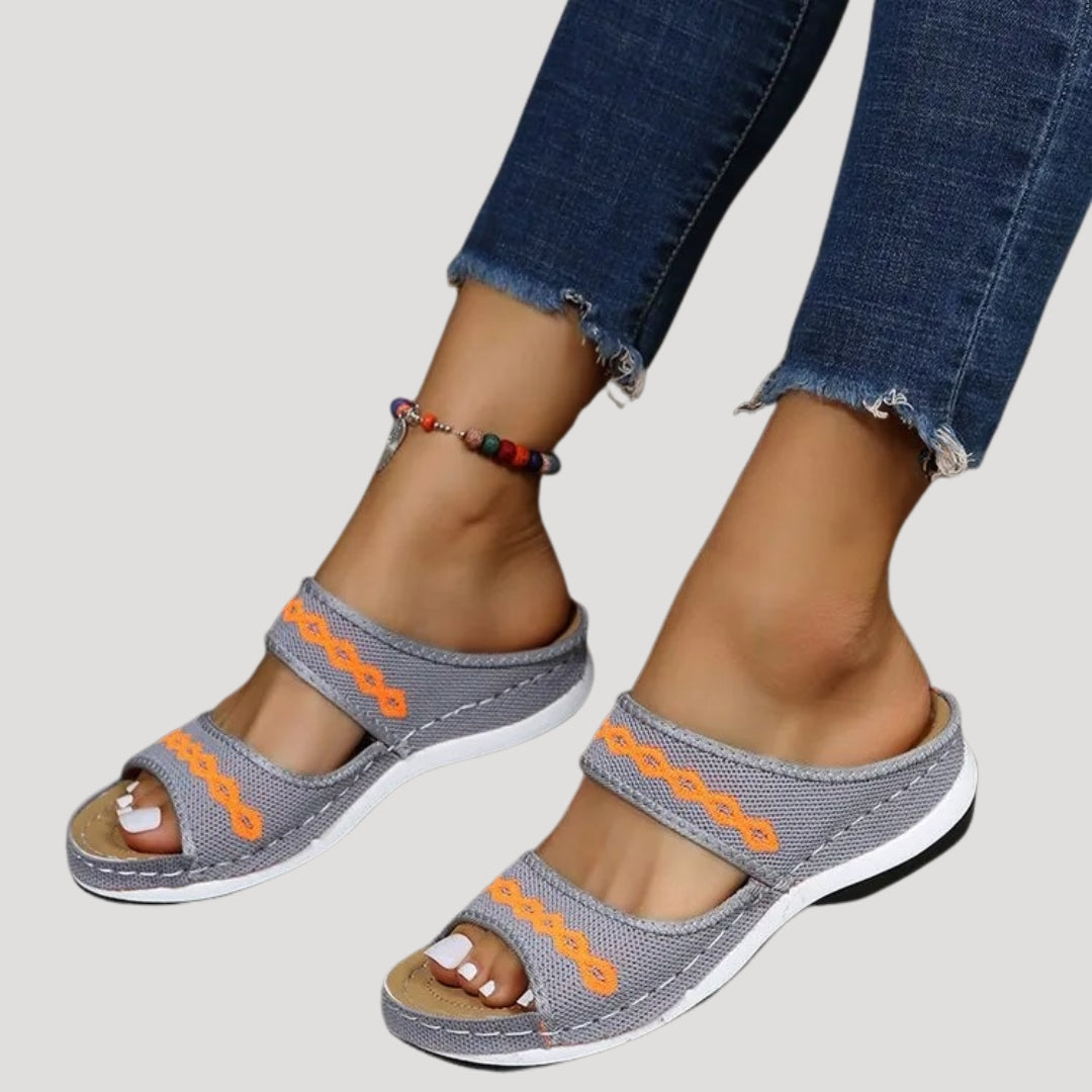 Women’s open toe flat walking casual sandals