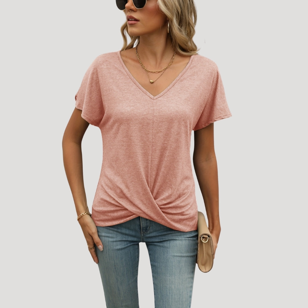 Women’s cotton v neck t shirt – casual