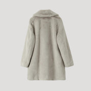 Women faux fur elegant coat