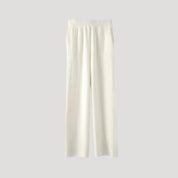 Women wide-leg knit trousers