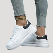 Women’s white platform trainers chunky sole fashion sneakers