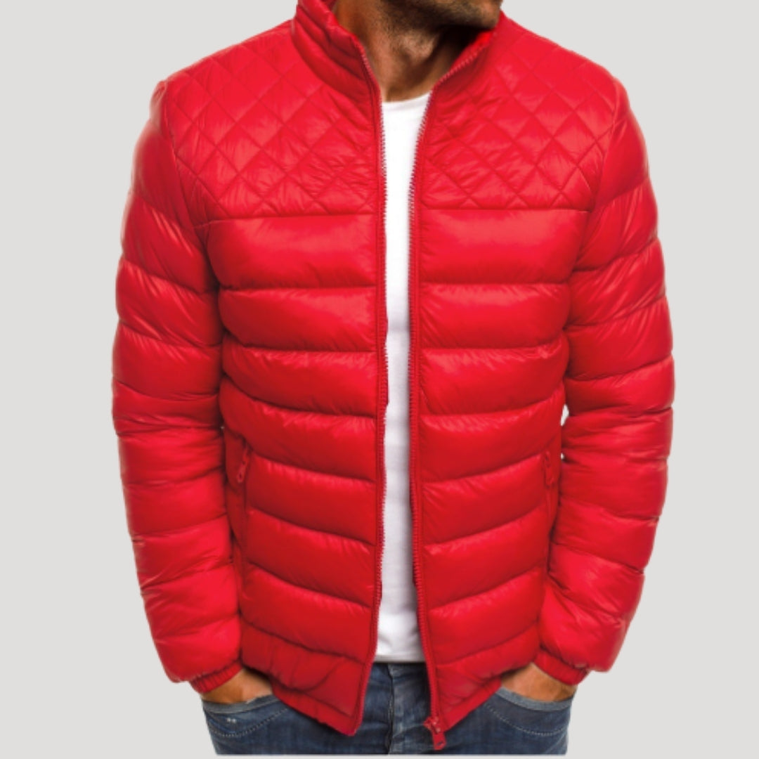 Men’s lightweight puffer jacket – quilted zip up style