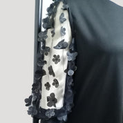 Women’s black lace sleeve midi shift dress