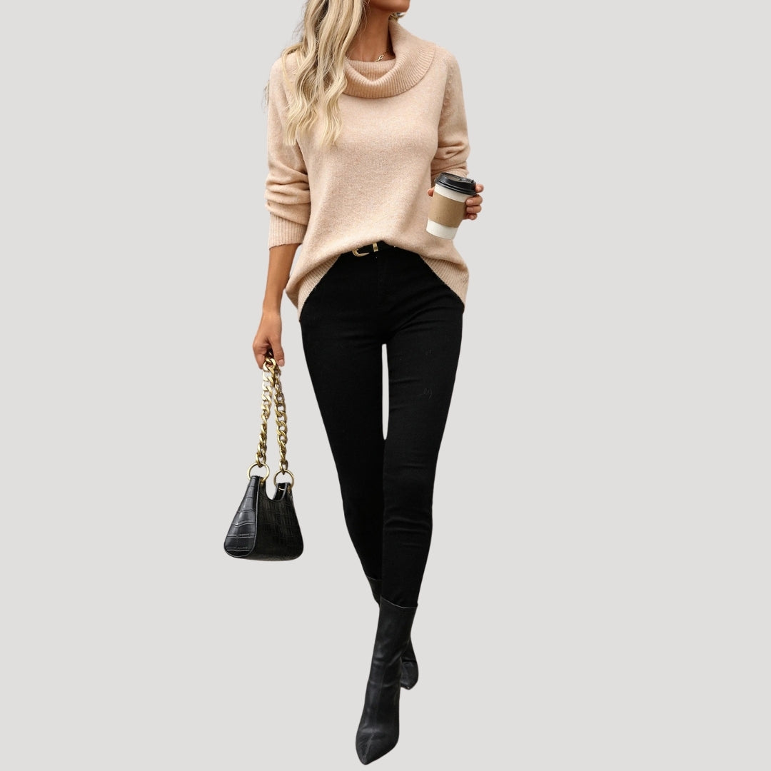 Women’s off the shoulder knit sweater oversized jumper