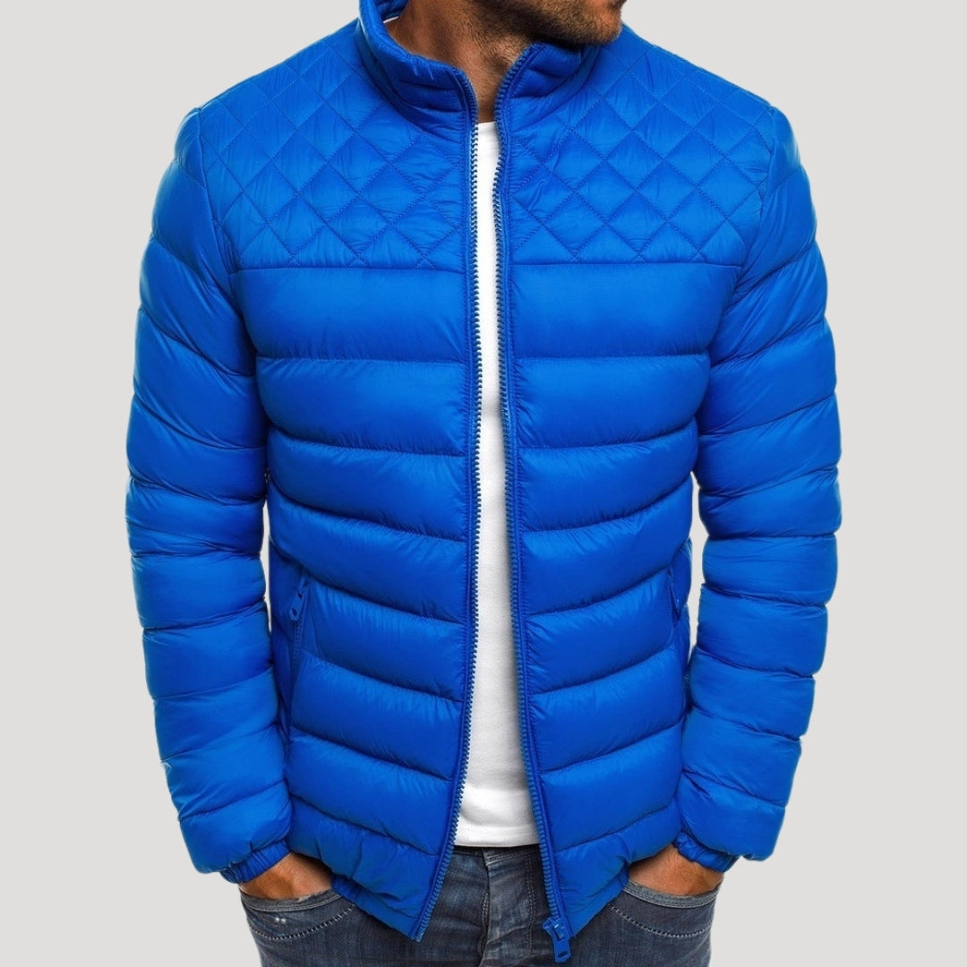 Men’s lightweight puffer jacket – quilted zip up style