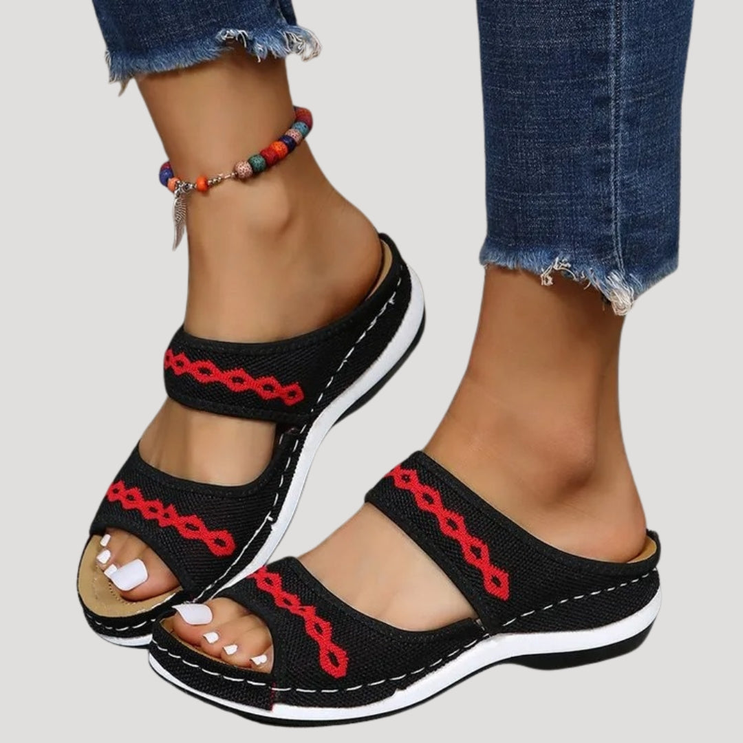 Women’s open toe flat walking casual sandals
