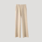 Women wide-leg knit trousers