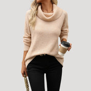 Women’s off the shoulder knit sweater oversized jumper