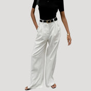 Women's high-waisted wide-leg tailored trousers