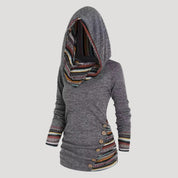 Women’s cowl neck long sleeve hoodie sweatshirt