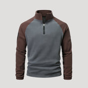 Fleece-lined half-zip jumper